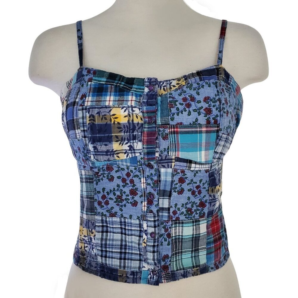 American Rag Patchwork Bustier Cami Top Pearl Sna… - image 2